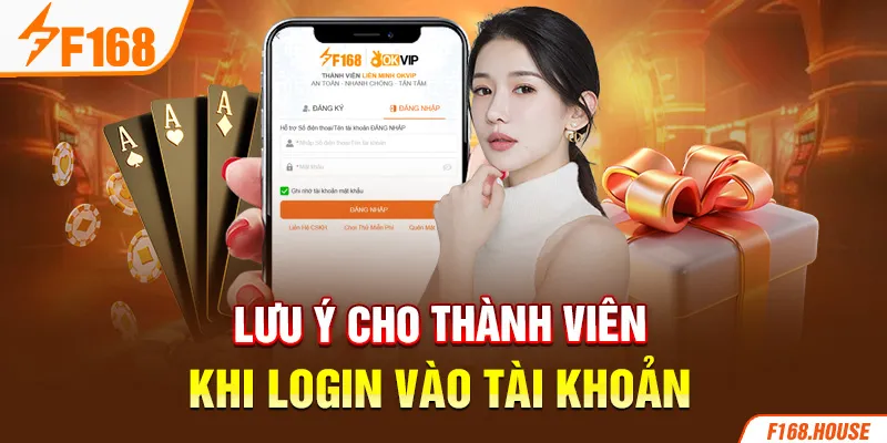 Lưu ý cho thành viên khi login vào tài khoản